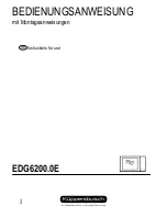 Предварительный просмотр 1 страницы Küppersbusch EDG6200.0E Instructions For Use Manual