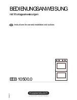 Küppersbusch EEB 10500.0 Instructions For Use And Installation Instructions предпросмотр