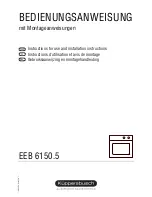 Preview for 1 page of Küppersbusch EEB 6150.5 Instructions For Use And Installation Instructions