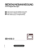 Preview for 1 page of Küppersbusch EEH 650.0 Instructions For Use And Installation Instructions