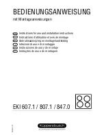 Küppersbusch EKI 607.1 Instructions For Use And Installation Instructions preview