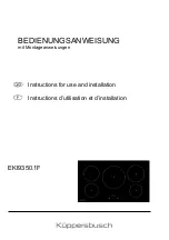 Küppersbusch EKI9350.1F Instructions For Use And Installation preview