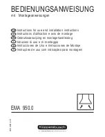 Küppersbusch EMA 950.0 Instructions For Use And Installation Instructions preview