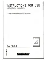 Preview for 1 page of Küppersbusch IGV 458.3 Instructions For Use And Installation Instructions