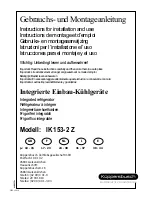 Küppersbusch IK 153-2 Z Operating Instructions Manual preview