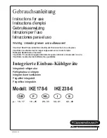 Küppersbusch IKE 178-6 Operating Instructions Manual preview