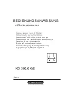 Küppersbusch KD 380.0 GE Instructions For Use And Installation preview