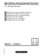 Preview for 1 page of Küppersbusch KD635.2 Instructions For Use And Installation Instructions