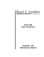 Preview for 1 page of Kurt J. Lesker 100014434 Operation And Maintenance Manual