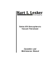 Kurt J. Lesker 979 Series Operation And Maintenance Manual предпросмотр