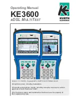 Предварительный просмотр 1 страницы Kurth Electronic KE3600 Operating Manual