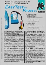 Предварительный просмотр 1 страницы Kurth Electronic KE401 IT Quick Start Manual