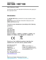 Предварительный просмотр 2 страницы Kurth Electronic KE7100 Operating Manual