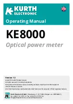 Kurth Electronic KE8000 Operating Manual предпросмотр