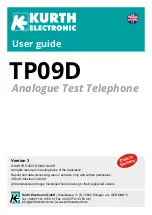 Kurth Electronic TP09D User Manual предпросмотр