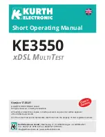 Предварительный просмотр 1 страницы Kurth KE3550 Operating Manual