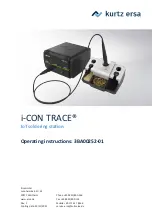 Preview for 1 page of Kurtz Ersa i-CON TRACE Operating Instructions Manual