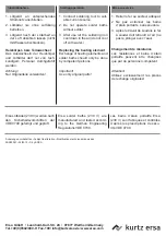 Предварительный просмотр 2 страницы Kurtz Ersa T 10S Operating Instructions