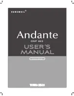 Kurzweil Andante CGP 220 User Manual предпросмотр