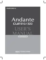 Предварительный просмотр 1 страницы Kurzweil Andante CUP 310 User Manual