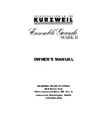 Kurzweil EGII Owner'S Manual preview