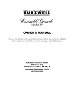 Kurzweil EGIV Owner'S Manual preview