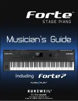 Kurzweil Forte 7 Musician'S Manual preview