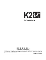 Kurzweil K2vx Reference Manual preview