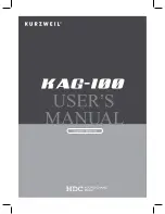 Preview for 1 page of Kurzweil KAG-100 User Manual