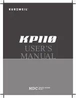 Kurzweil KP110 User Manual preview