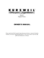 Kurzweil MARK 1 Owner'S Manual предпросмотр