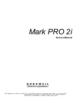 Preview for 1 page of Kurzweil Mark Pro 2i Service Manual