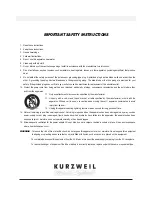 Предварительный просмотр 2 страницы Kurzweil MarkPro ONEi Owner'S Manual