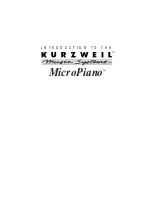 Kurzweil MICROPIANO - Manual preview