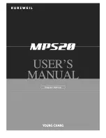 Kurzweil MPS20 User Manual preview