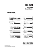 Preview for 4 page of Kurzweil RE-220 Owner'S Manual