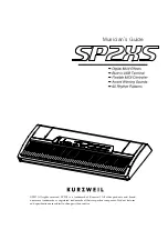 Предварительный просмотр 1 страницы Kurzweil SP2XS Musician'S Manual