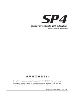 Kurzweil SP4 Series Musician'S Manual Addendum preview
