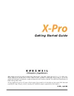 Preview for 1 page of Kurzweil X-Pro BG Getting Started Manual