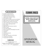 Preview for 1 page of Kusam-meco 860A Operation Manual