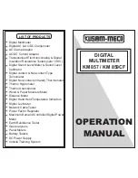 Kusam-meco KM 857 Operation Manual preview