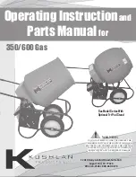 Kushlan 350 Gas Operating Instructions And Parts Manual preview