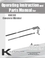 Preview for 1 page of Kushlan KNC 80 Operating Instructions And Parts Manual