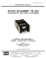 KUSSMAUL AUTO CHARGE 12 DV Instruction Manual preview