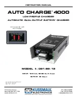 Preview for 1 page of KUSSMAUL AUTO CHARGE 4000 Instruction Manual