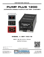 KUSSMAUL PUMP PLUS 1200 091-193-12 Instruction Manual preview