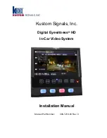 Kustom Signals Digital Eyewitness HD Installation Manual предпросмотр