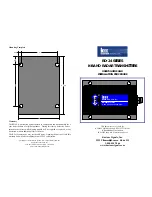 Preview for 1 page of Kustom Signals RD-24 SERIES User’S Manual And Installation Procedure