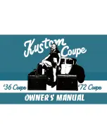 Предварительный просмотр 1 страницы Kustom 36 coupe Owner'S Manual