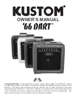 Kustom 66 Dart Owner'S Manual preview